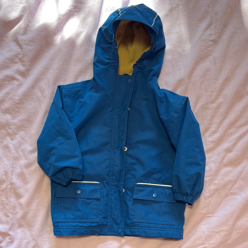 Kids Waterproof Blue Raincoat with Hood